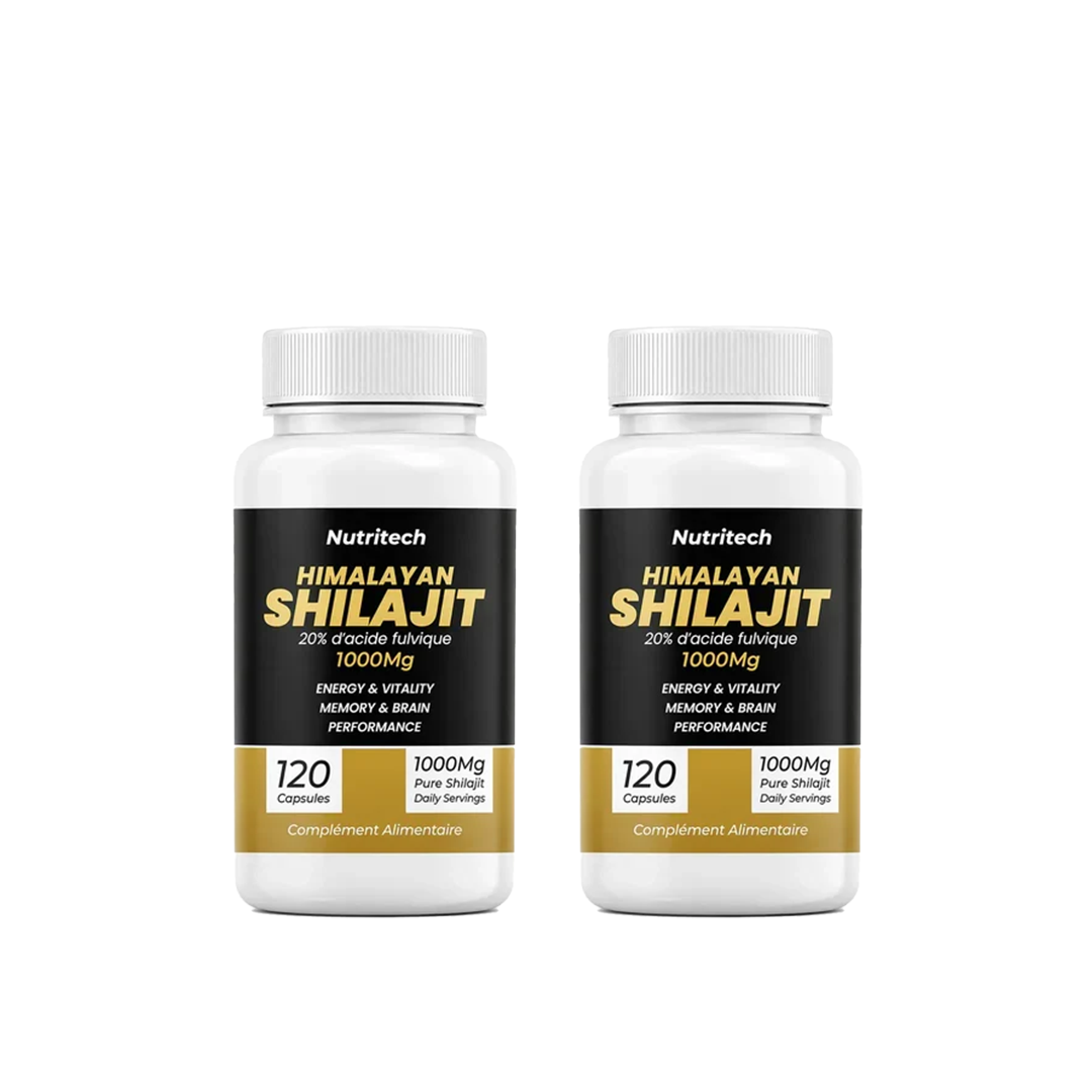 Pack 2 Himalayan Shilajit 1000 Mg Nutritech - 120 Capsules