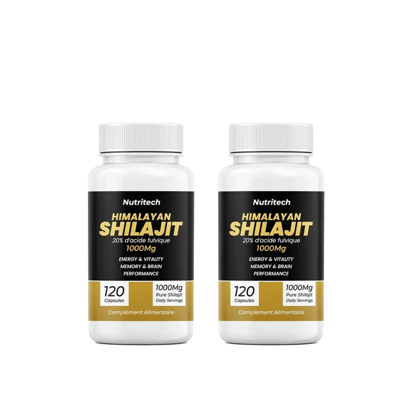 Pack 2 Himalayan Shilajit 1000 Mg Nutritech - 120 Capsules