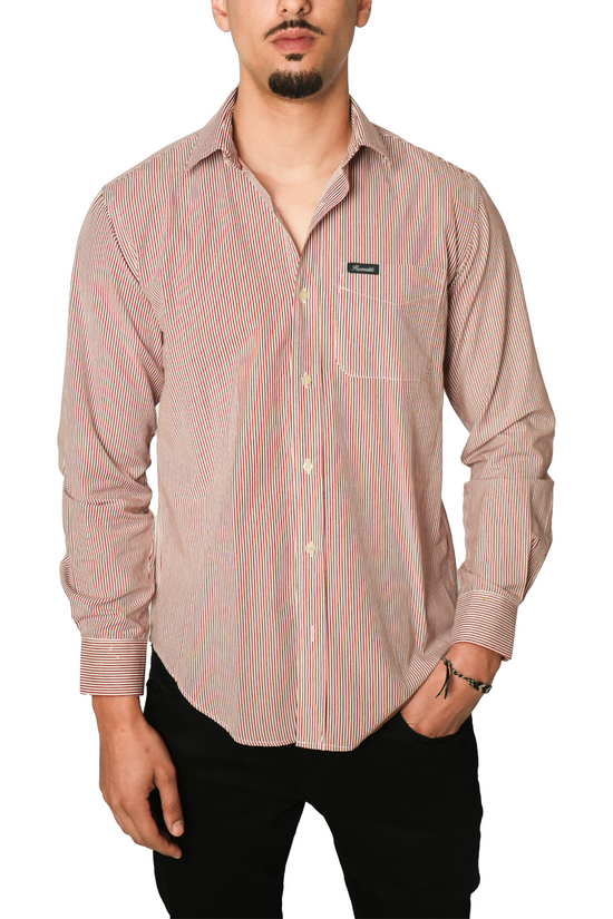 Façonnable Chemise à Rayures Poche sur le devant