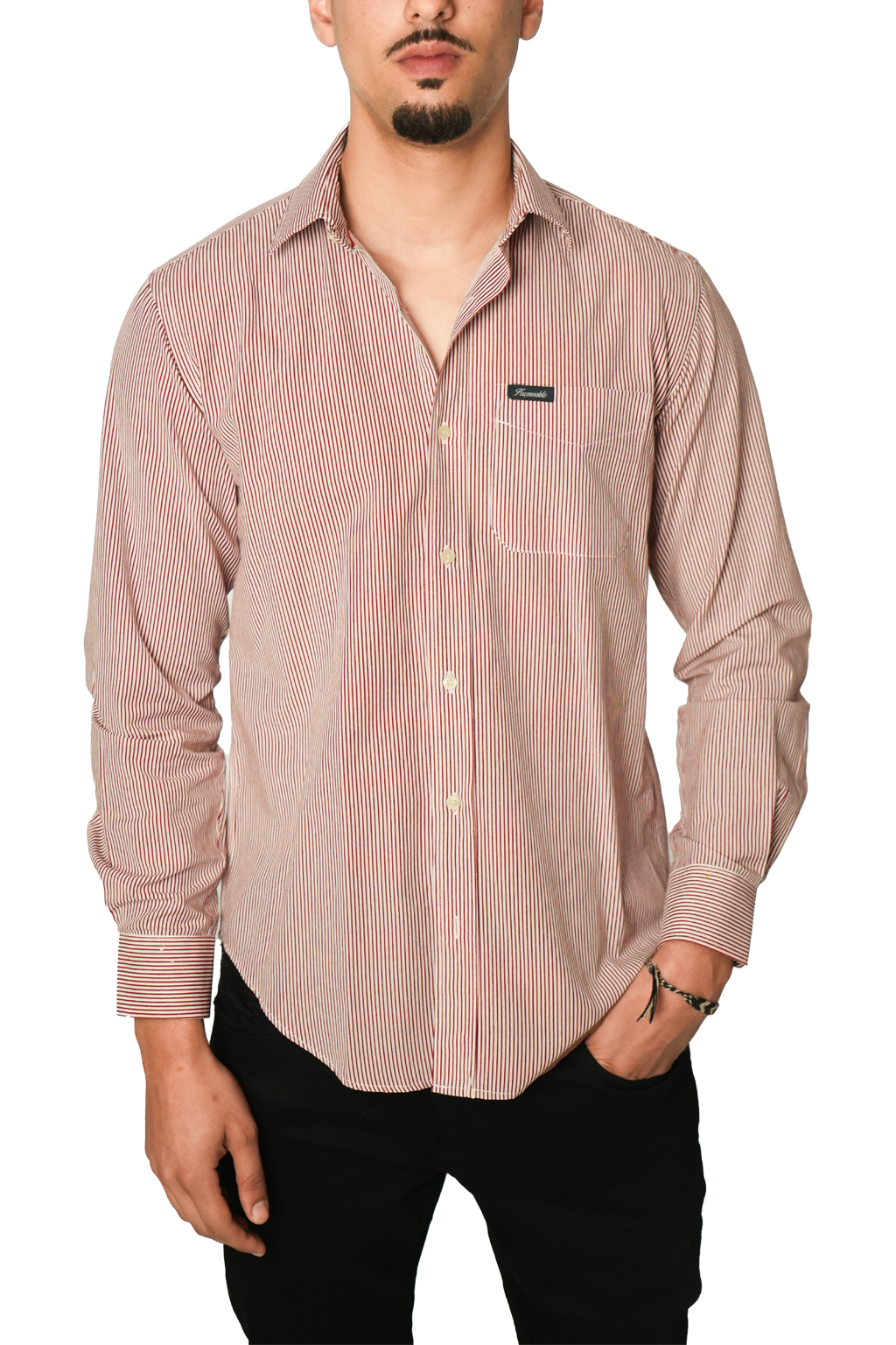 Façonnable Chemise à Rayures Poche sur le devant