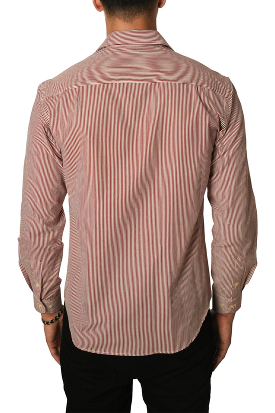 Façonnable Chemise à Rayures Poche sur le devant