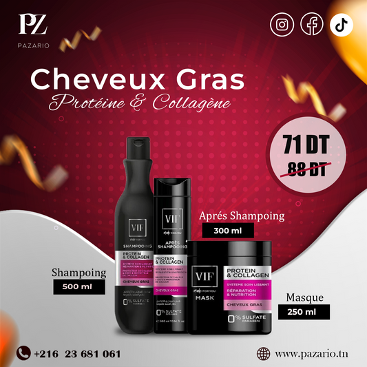 PACK CHEVEUX GRAS VIF