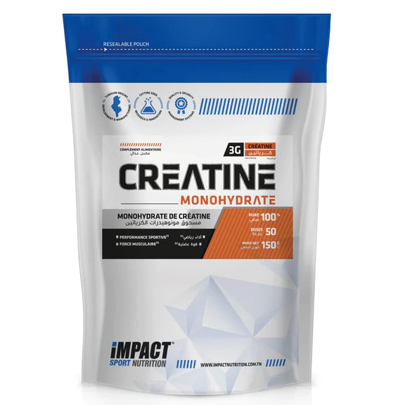 Creatine Monohydrate 150 G - 50 Servings - Tunisie