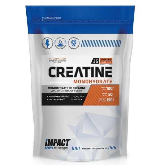 Creatine Monohydrate 150 G - 50 Servings - Tunisie