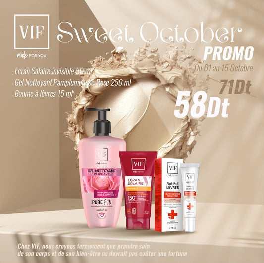 Pack Ecran invisible 50ml - Gel nettoyant pamplemousse 250ml - Baume a levres