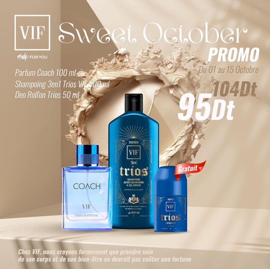 Pack Parfum Coach 100 ml - Trios 500 ml - Roll'on trios cadeau