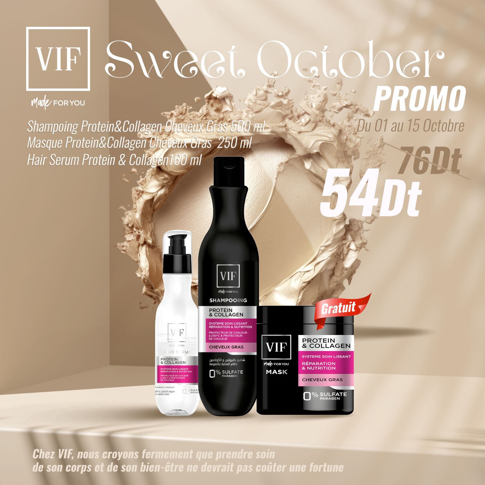 Pack capillaire - Shampoing cheveux gras 500 ml - Serum 160 ml - Masque cadeau