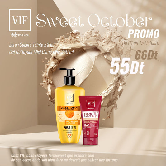 Pack Ecran solaire teinte 50ml - Gel nettoyant miel 250 ml