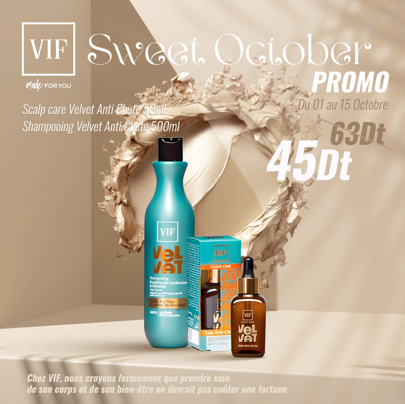 Pack VelVet Antichute - Shampoing 500ml - Scalp care 50ml