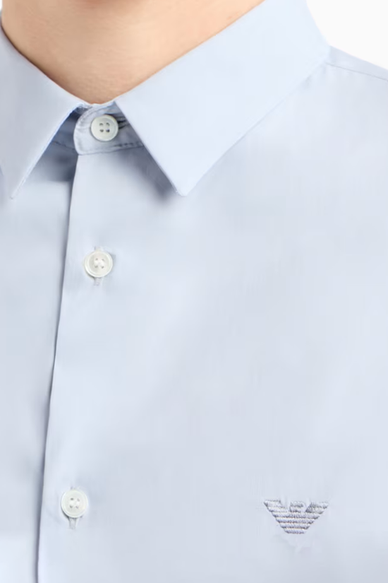 ARMANI Chemise Slim Fit Baby Bleu
