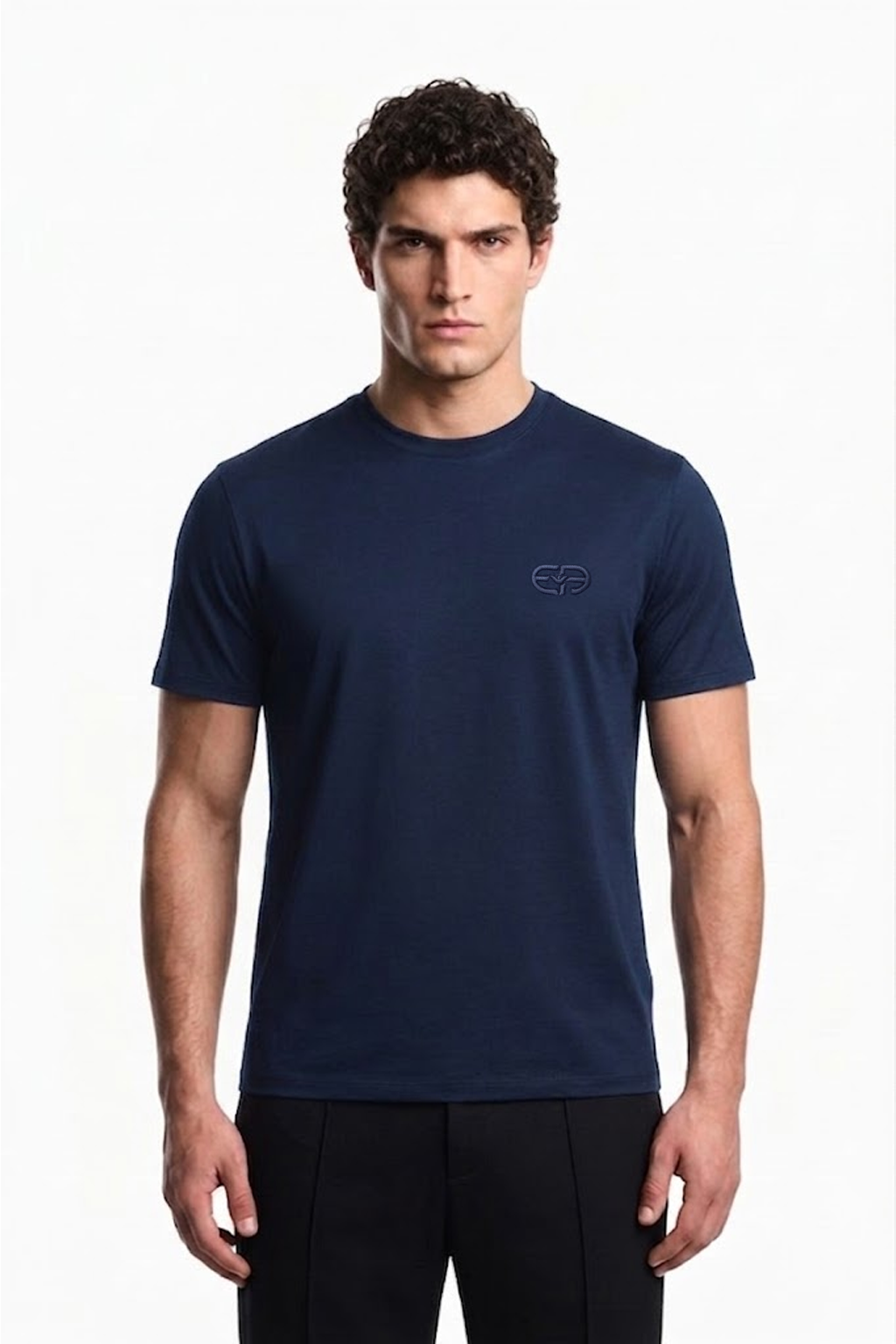 Emporio Armani T-shirt basique -Logo Brodée UniSexe