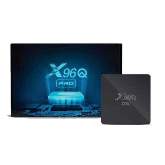 Box Android TV X96Q UHD 4K 2Go 16Go V10 Pro Noir + 4 Abonnement