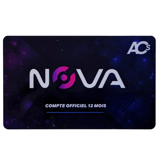 Carte Abonnement Nova 12 Mois