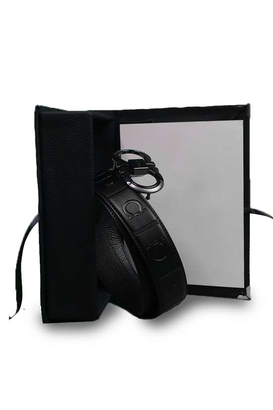 Ferragamo Ceinture Hommes Noir Brillant