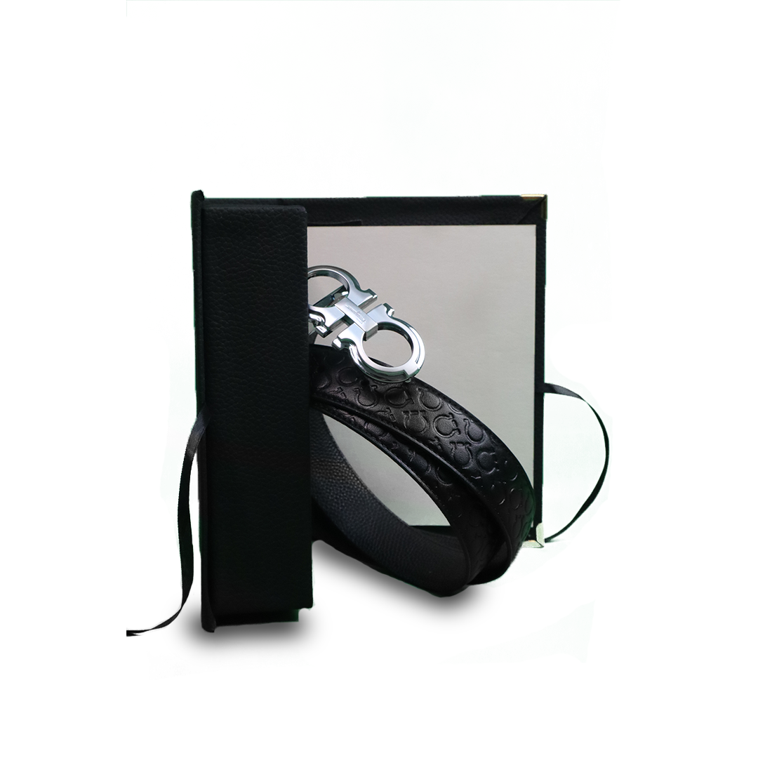 Ferragamo Ceinture Hommes Gris Brillant