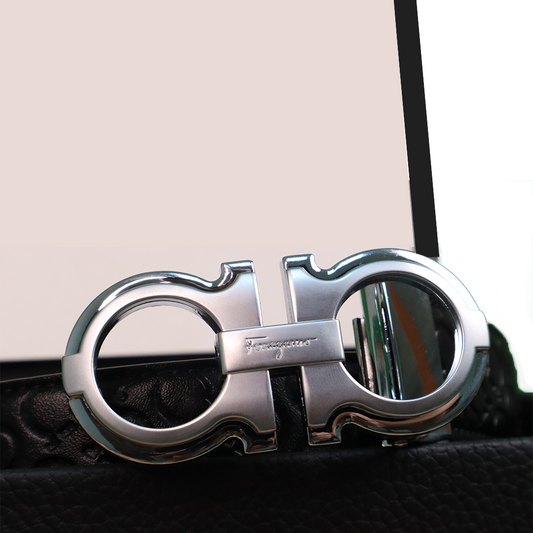 Ferragamo Ceinture Hommes Gris Brillant