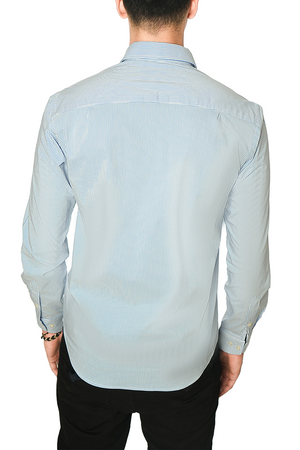 Façonnable Chemise à Rayures Sky Blu