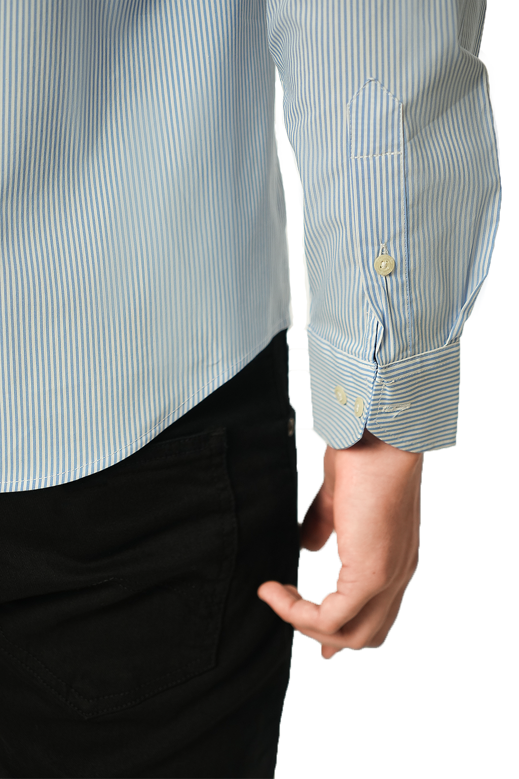 Façonnable Chemise à Rayures Sky Blu