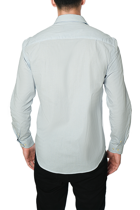 Façonnable Chemise à Rayures Poche sur le devant