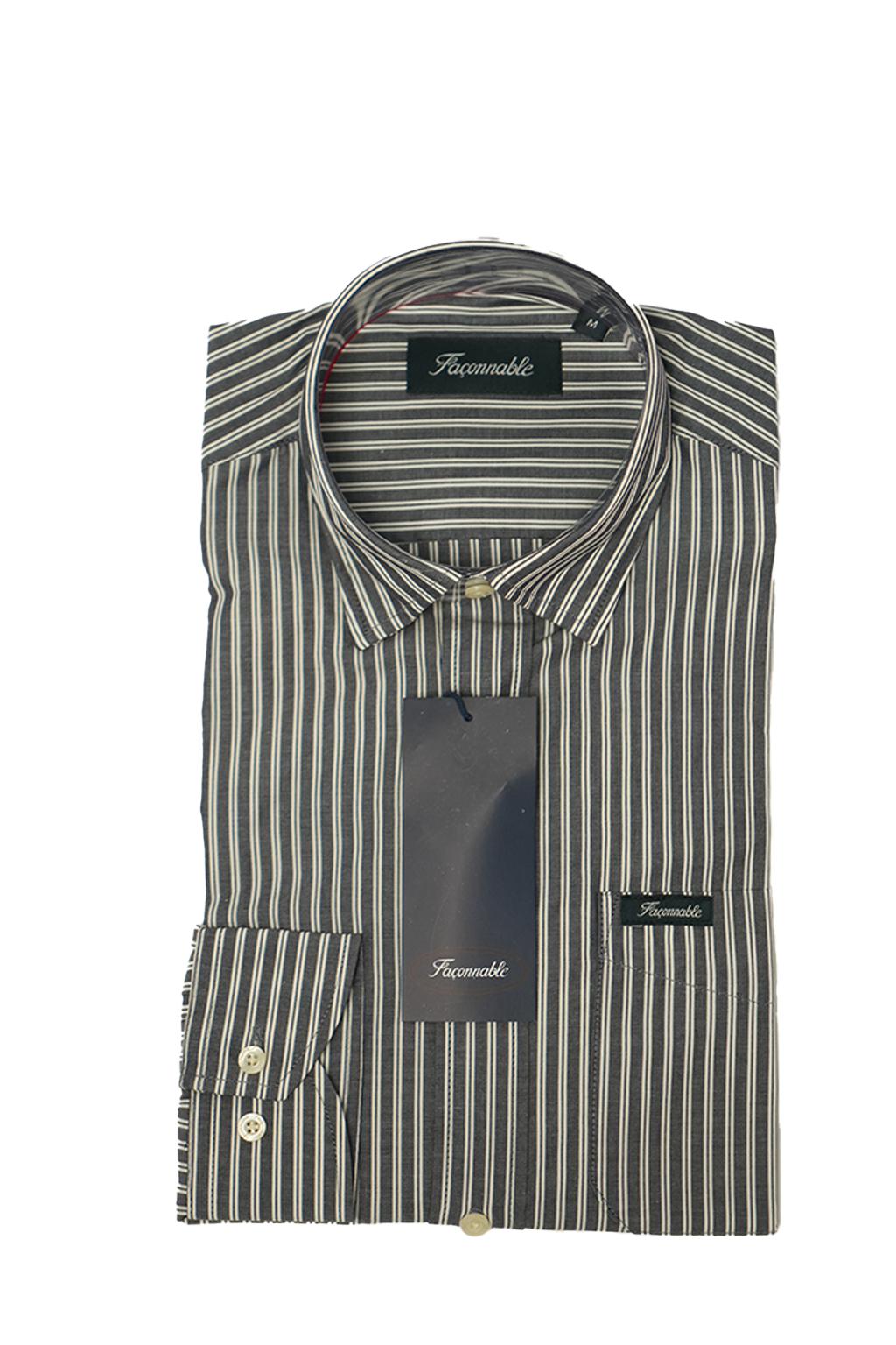 Façonnable Chemise à Rayures Poche sur le devant