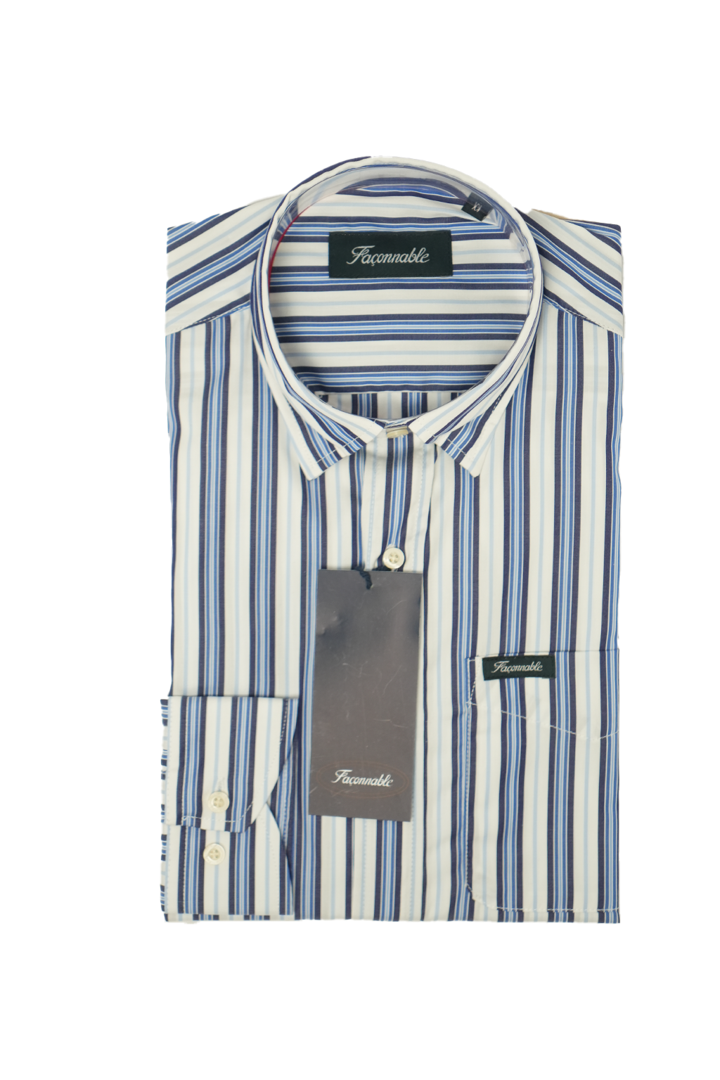 Façonnable Chemise à Rayures Poche sur le devant