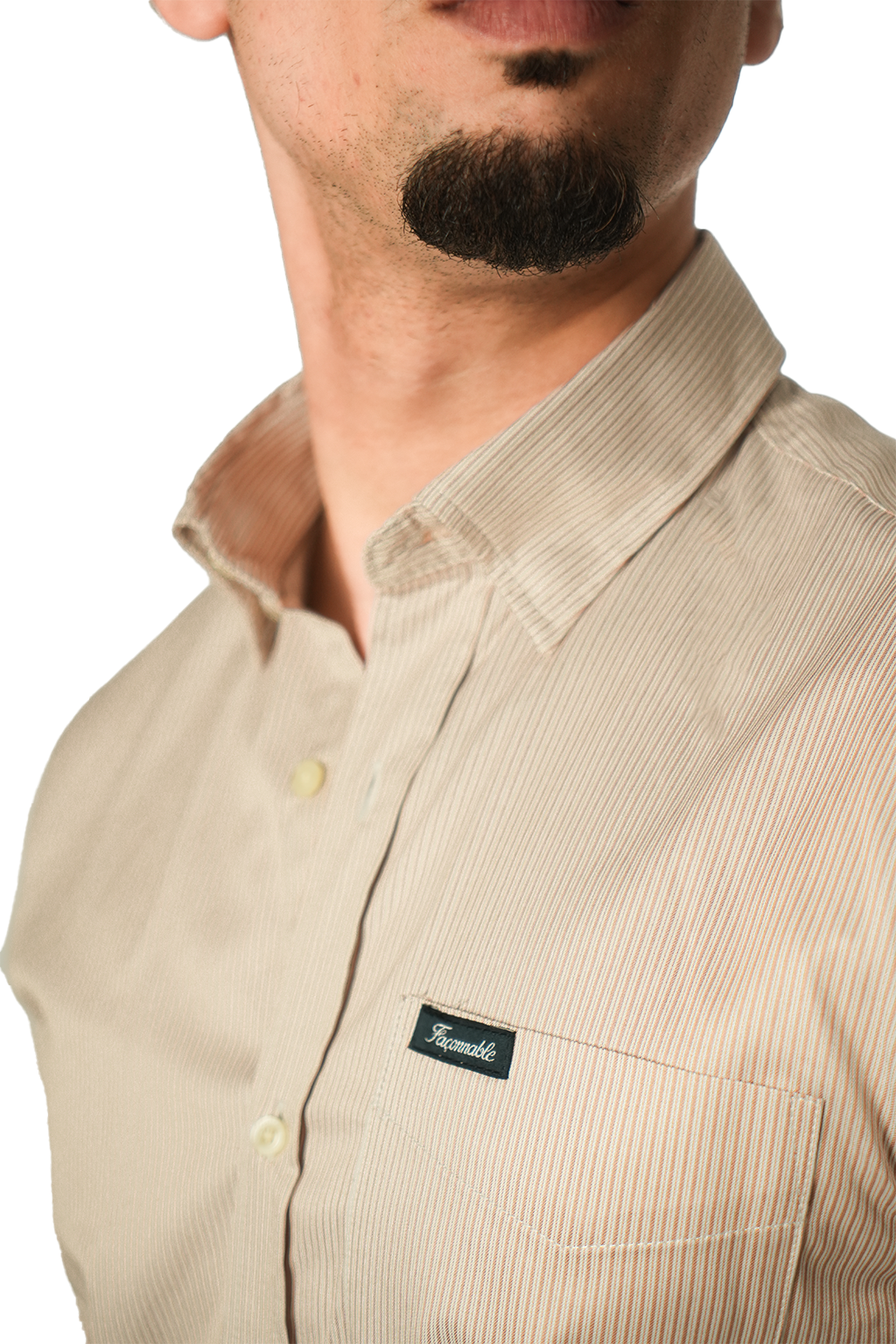 Façonnable Chemise à Rayures Poche sur le devant