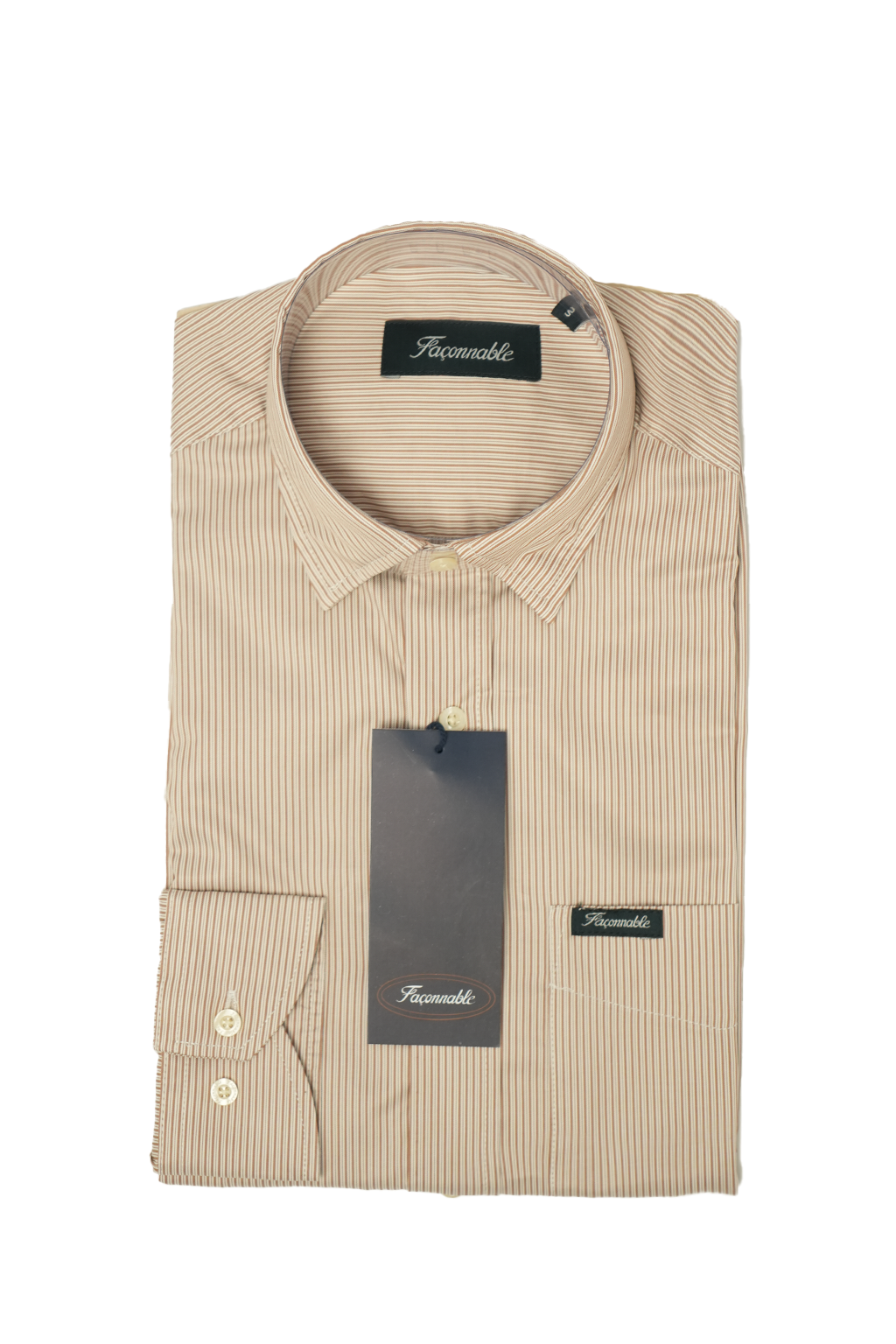 Façonnable Chemise à Rayures Poche sur le devant