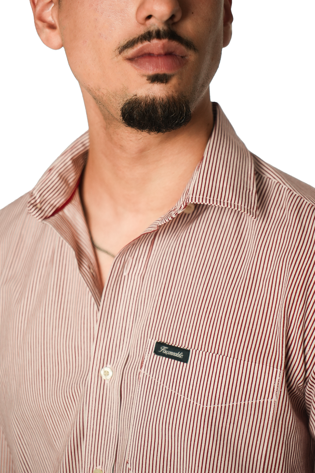 Façonnable Chemise à Rayures Poche sur le devant