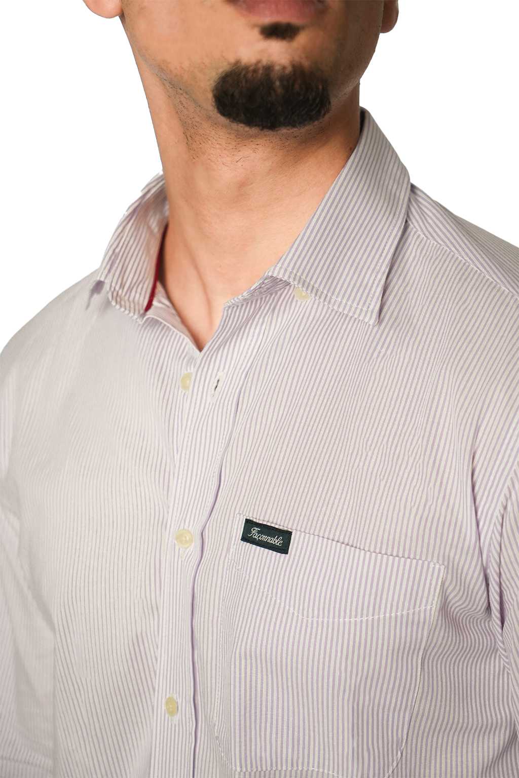 Façonnable Chemise à Rayures Poche sur le devant