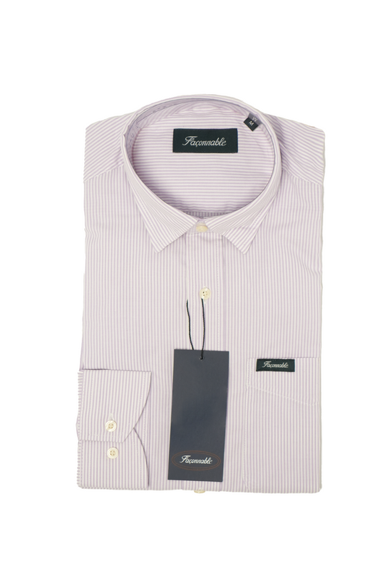 Façonnable Chemise à Rayures Poche sur le devant