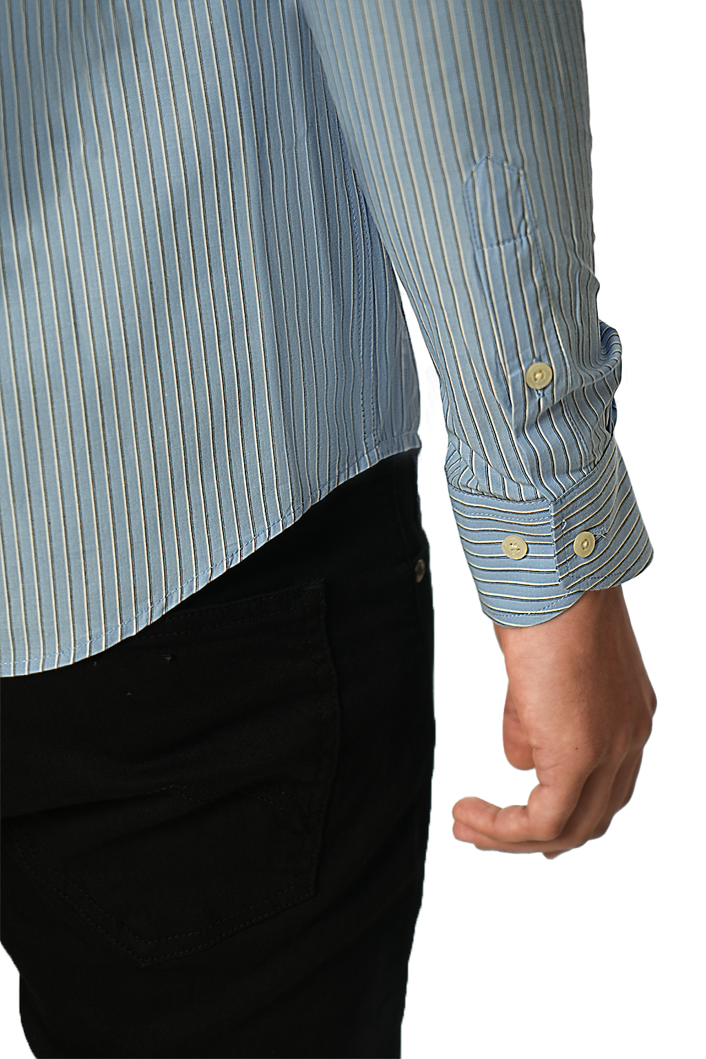 Façonnable Chemise à Rayures Poche sur le devant