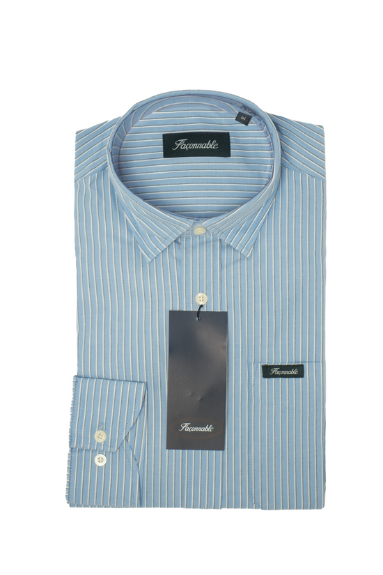 Façonnable Chemise à Rayures Poche sur le devant