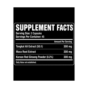 Maca GSN Ginseng Tongkat Ali Extract 90 Gélules