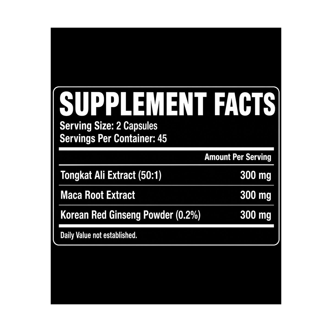 Maca GSN Ginseng Tongkat Ali Extract 90 Gélules