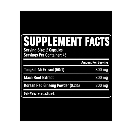 Maca GSN Ginseng Tongkat Ali Extract 90 Gélules
