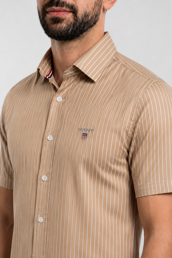 Gant Chemise Demi Manches à Rayures  Casual Fit