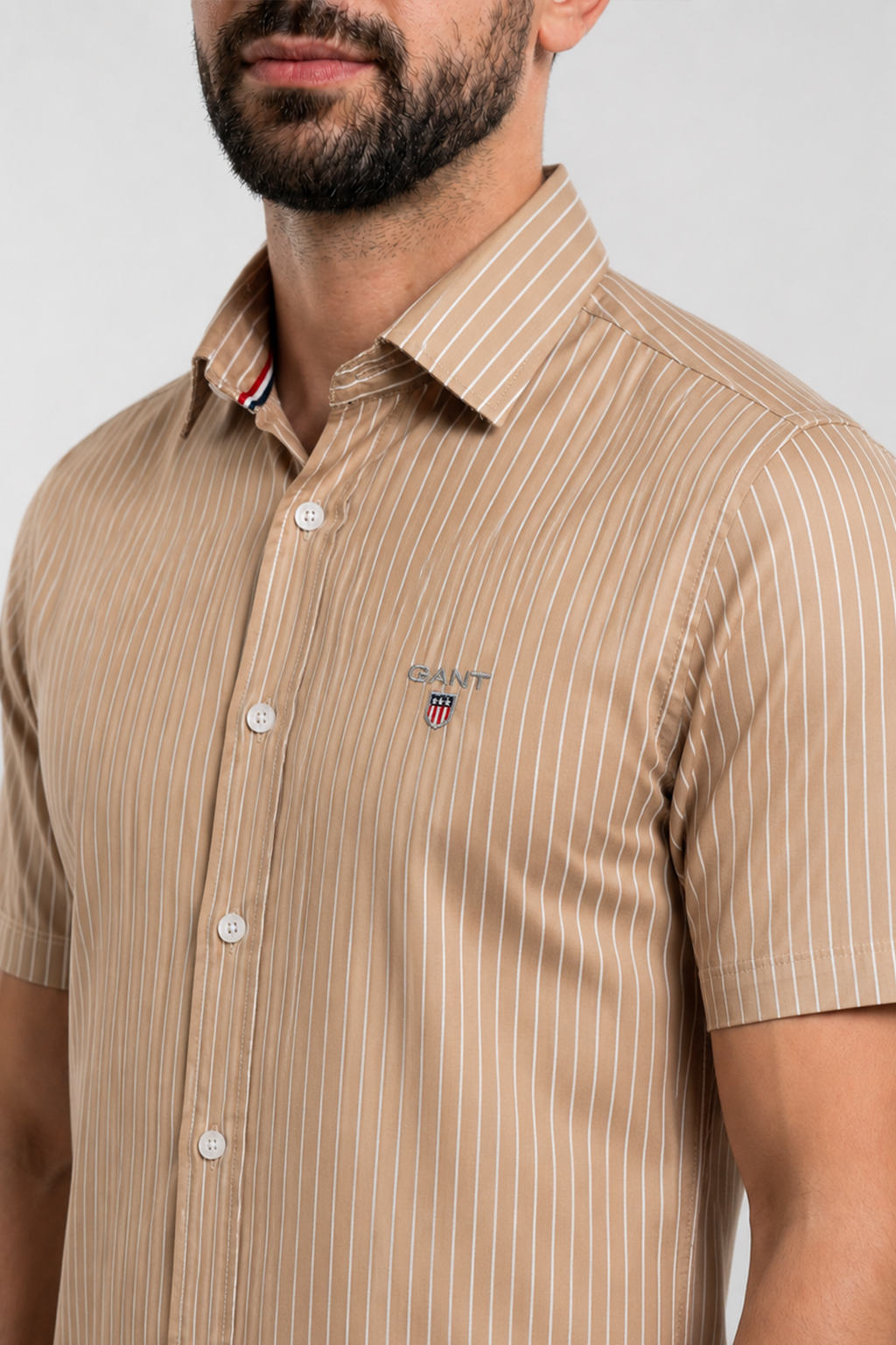 Gant Chemise Demi Manches à Rayures  Casual Fit