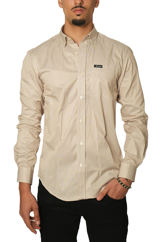 Façonnable Chemise à Rayures Poche sur le devant