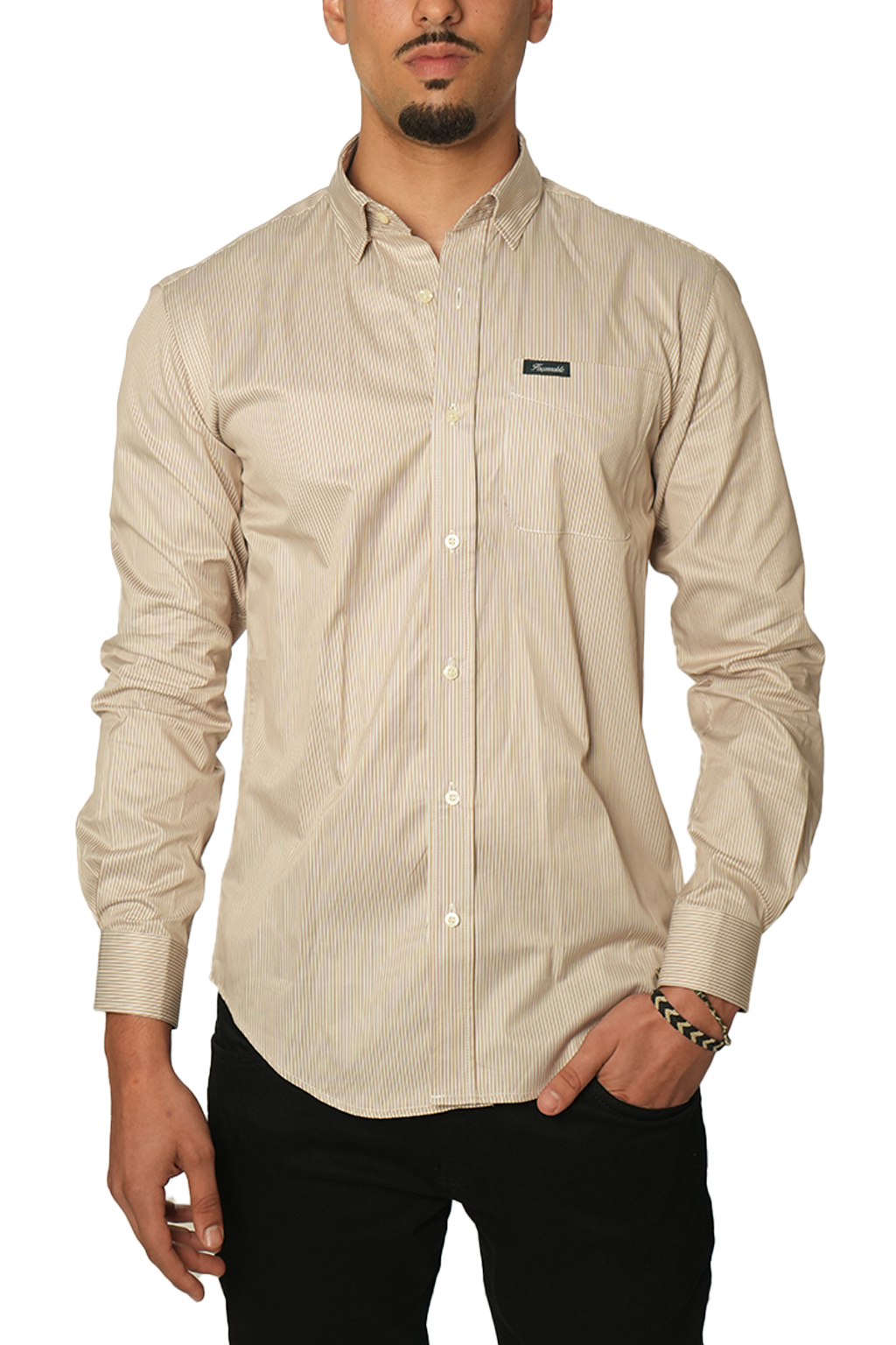 Façonnable Chemise à Rayures Poche sur le devant