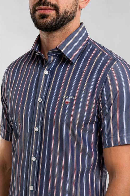 Gant Chemise Demi Manches à Rayures  Casual Fit