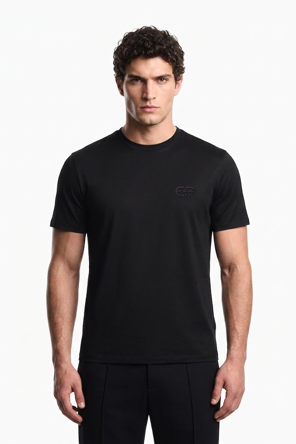 Emporio Armani T-shirt basique -Logo Brodée UniSexe