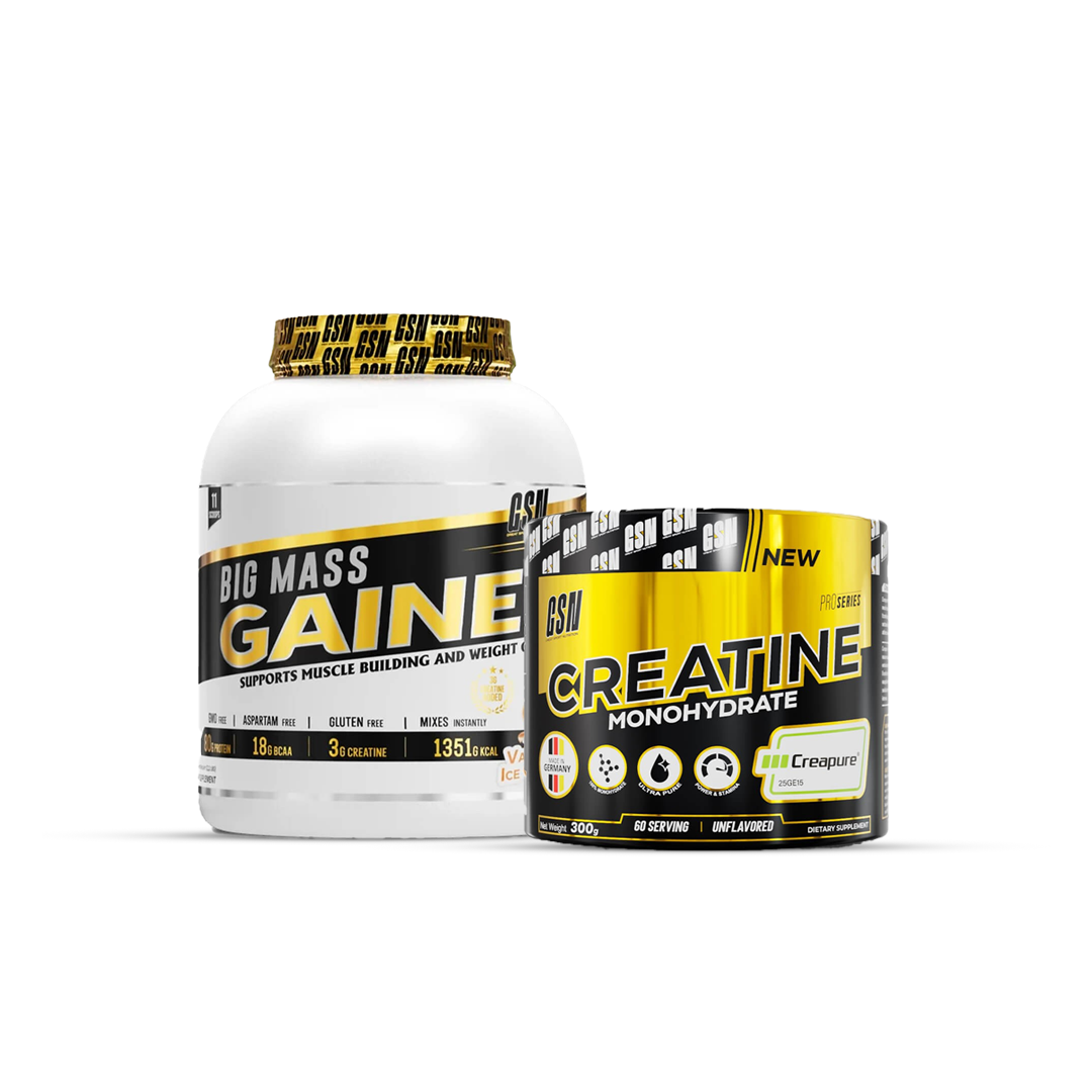 Pack Big Mass Gainer 1 Kg Gsn + Creapure 300 G Gsn