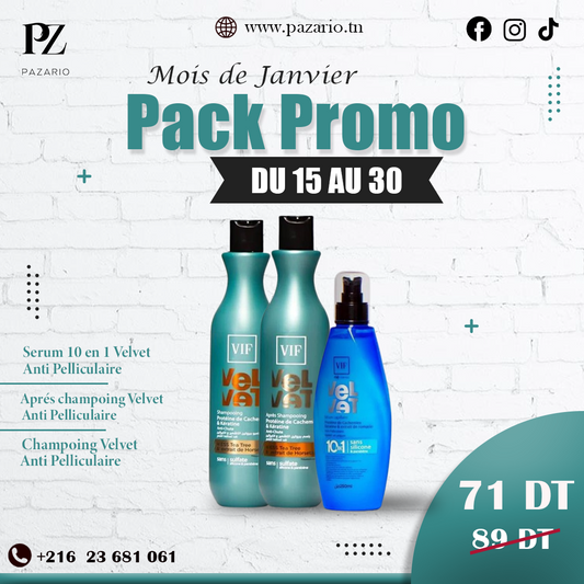 PACK  VIF ( SERUM + SHAMPOING + APRES SHAMPOING )