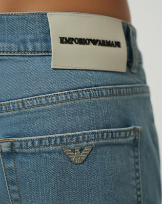 ARMANI Jean Demi Droite Light Blue Denim