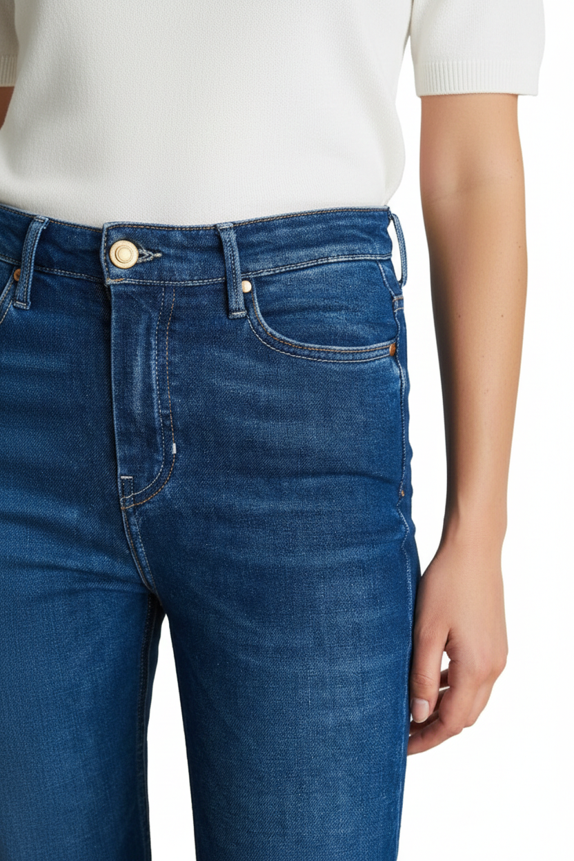 Jeans délavé coupe patte d'éléphant