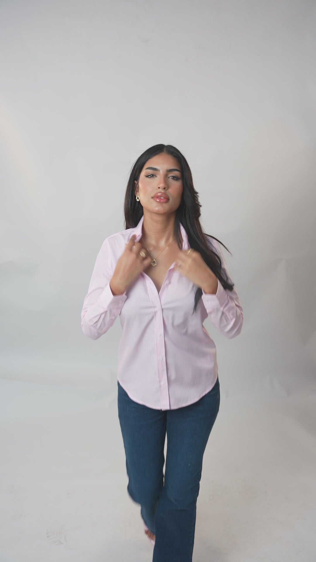 Tommy Hilfiger STRETCH REGULAR SHIRT - Chemisier - Striped Pink