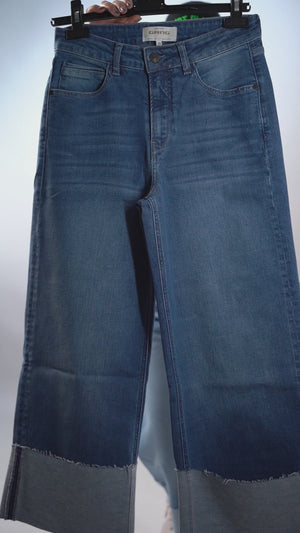 Jeans à Revers Larges