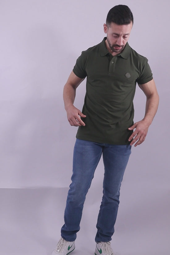 Moncler Polo en Coton Piqué  à empiècement logo