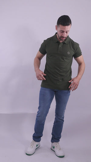 Moncler Polo en Coton Piqué  à empiècement logo