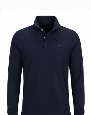 Eden Park Polo à Manches Longues en Coton